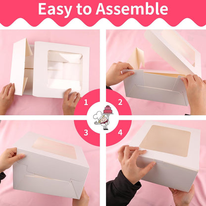 WINKIO Cake Boxes 12 inch, Cake Carrier Holder, Storage Transport Container