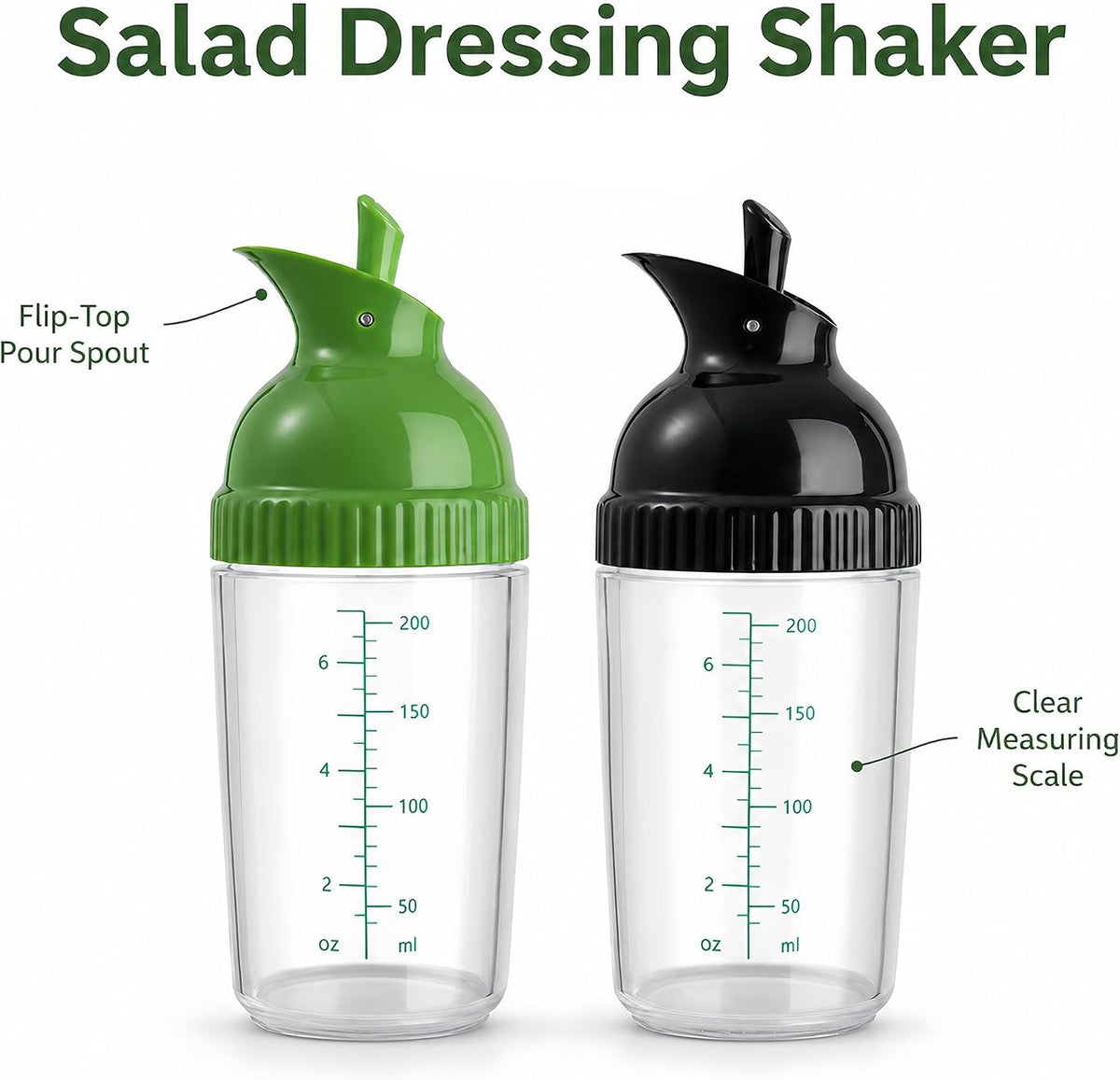 Salad Dressing Container Bottle Shaker for Homemade Sauce Mixing