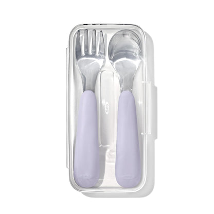 OXO Tot On-The-Go Fork and Spoon Set - Dusk