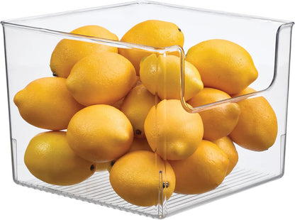 iDesign Open-Front Storage Bin, Clear | Kitchen, Pantry, Bathroom, Home Office, Made in USA
