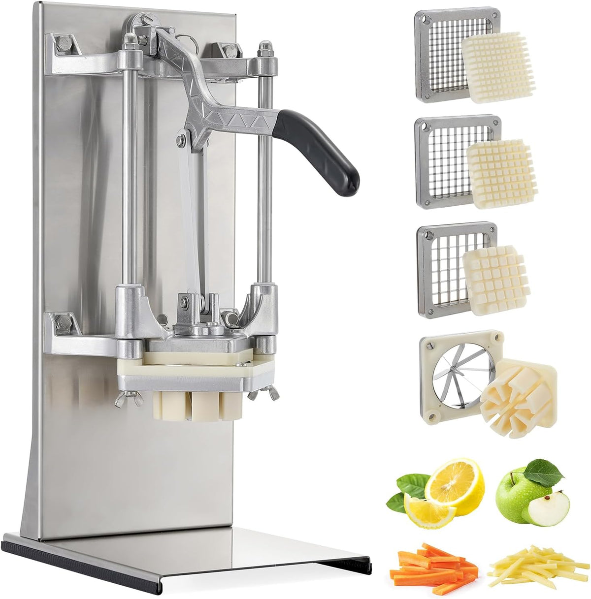 4-in-1 Commercial French Fry Cutter, 4-Blade Vegetable Chopper