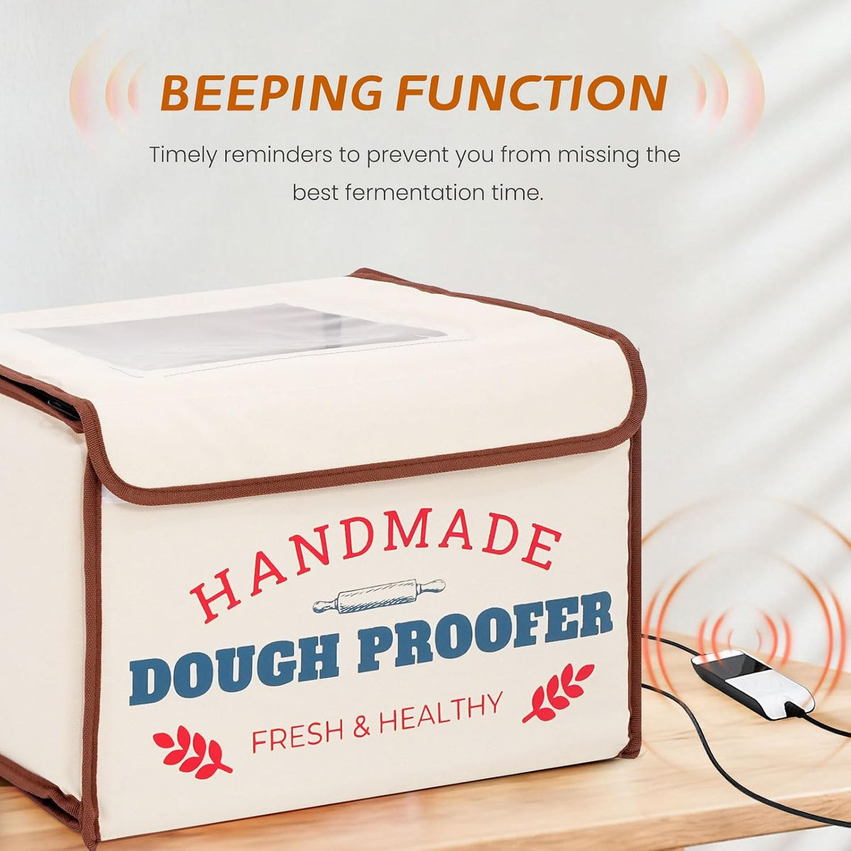 Extra Large Dough Proofing Box50-130°F, 3-Sided Heat 24HTimer