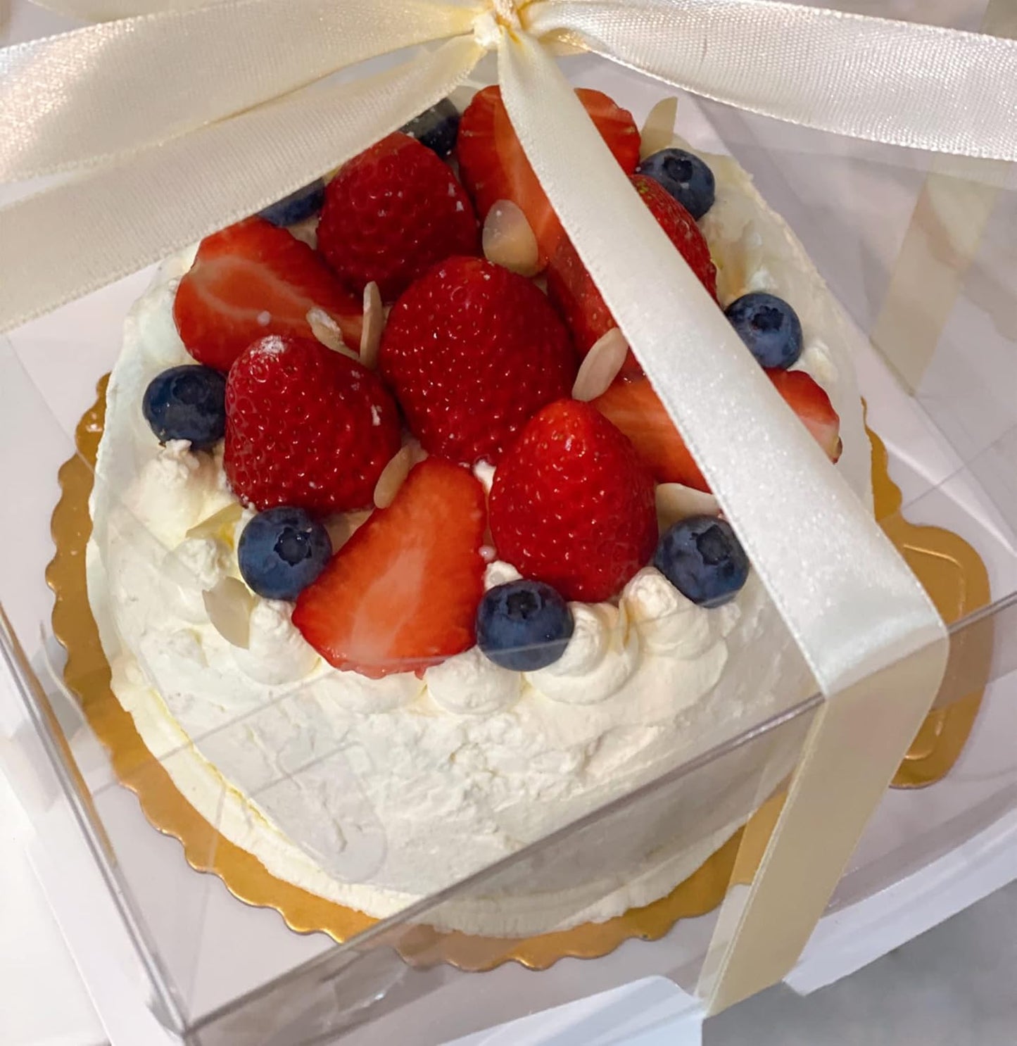 XININSUN 2Pcs Large Cake PET Clear Box, 10" X 10" X 9" with ribbon and pre-folded lid, for 8" cake packing carry, baking cookie display, Carry Tall Layer Gift, Festive Gift Box -White