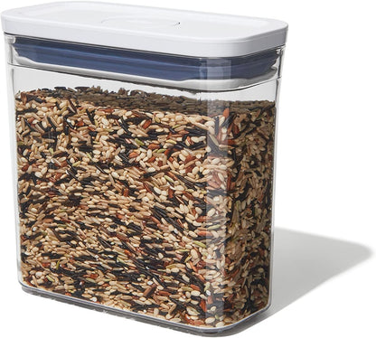 OXO Good Grips POP Container – Airtight 1.7 Qt for Coffee and More Food Storage, Rectangle, Clear