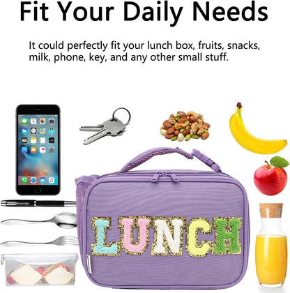 GYEUKHAM Insulated Lunch Box for School, Thermal Reusable Durable Freezable Lunch Bags for Kids Boys Girls Men Women - Small Soft Cooler Portable Lunch Tote Kit for Work Picnic Travel,Black