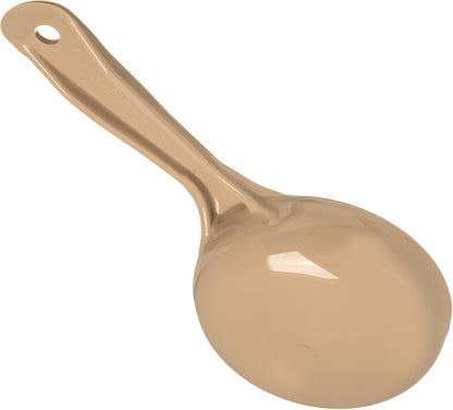 Carlisle FoodService Products Measure Miser Solid Spoon Measuring Spoon with Short Handle for Kitchens, Plastic, 4 Ounces, Beige