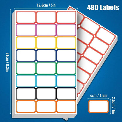 100-Pack Removable Freezer Labels, Waterproof Food Storage Stickers for Date & Contents Marking - Colors B