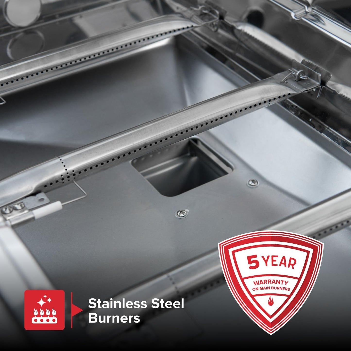 Nexgrill Stainless Steel 3-Burner Propane Gas Grill w/Foldable Side Shelves, 40,500BTUS, 591.05 sq. in. Cooking Area, Perfect for Outdoor Cooking & Grilling, BBQs, Backyard, Tailgating, 720-0830MN