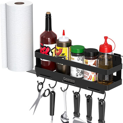 Geesta Upgraded Griddle Caddy for Blackstone 28"/36" Griddles/Weber Grill/Prep Cart, BBQ Grill Accessories Space Saver with Magnetic Tool Holder & Paper Towel Holder