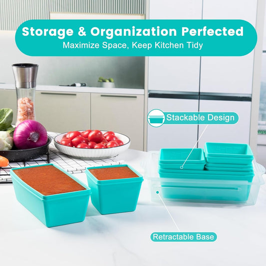 Gemice 1-Cup Silicone Freezer Molds with Lids, Individual 4-Pack Portion Soup Cubes Freezer Trays for Food Storage, Oven & Dishwasher Safe, BPA-Free, Silicone Freezer Containers for Meal Prep