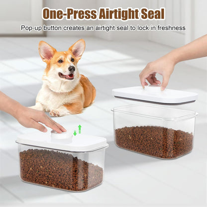 TBMax Dog Cat Food Storage Container 12Lbs with Airtight Flip-up Lid, Large Pet Food Dog Treat Container with Scoop, Airtight Food Storage Bin for Kitchen Organization