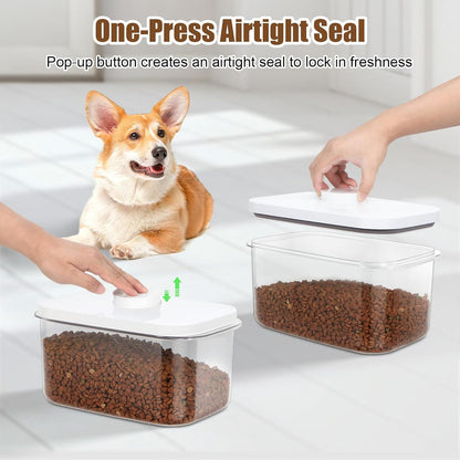 TBMax Dog Cat Food Storage Container 12Lbs with Airtight Flip-up Lid, Large Pet Food Dog Treat Container with Scoop, Airtight Food Storage Bin for Kitchen Organization