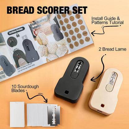 Extractable Bread Lame Sourdough Scoring Tool, 2PCS Bread Scorer & 10 Blade
