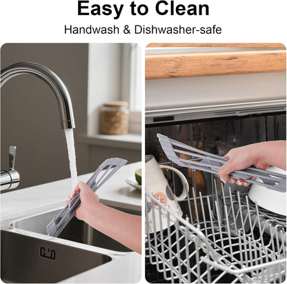 Corner Sink Caddy Triangle Dish Drying Rack for Sink Corner, Sponge Holder Roll Up Dish Drying Rack Over The Sink, Stainless Steel Kitchen Sink Organizer Drainer Mat Sponge Caddy for Counter Storage