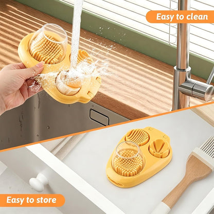 3-in-1 Egg Slicer for Hard Boiled Eggs, with Cleaning Brush