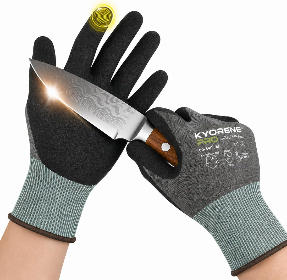 Armor Guys 00-840 Cut Resistant Work Gloves, ANSI A4, Large, 3 Pairs