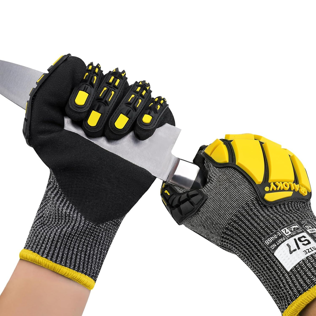 Safety Work Gloves Men Women, ANSI A6 Cut Resistant Gloves
