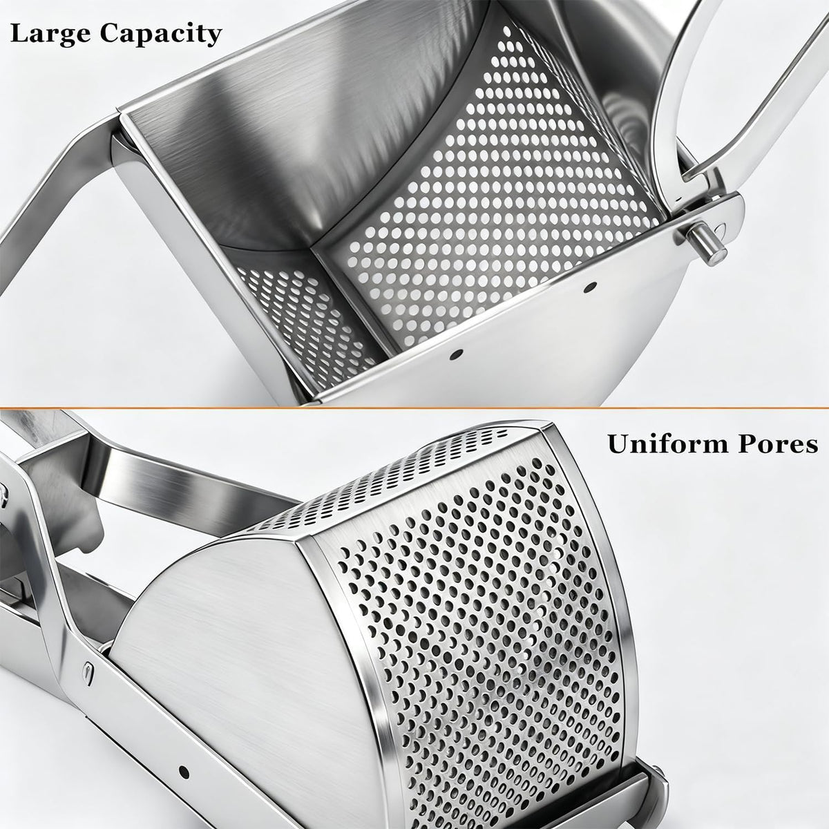 Potato Ricer, AIDOIT Large 22oz Potato Ricer Stainless Steel Potato Masher Heavy Duty for Perfect Fluffy Mashed Potatoes