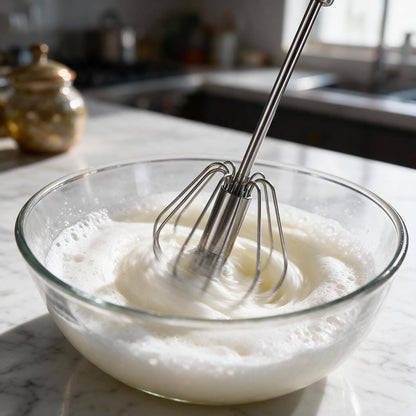 Semi-Automatic Stainless Steel Egg Whisk, 3 Pack Hand Push Rotary Whisk