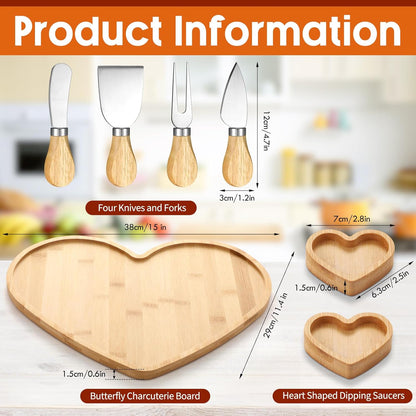 Weysat Butterfly Charcuterie Boards Set Large Butterfly Platter and Knife Set Cheese Fruit Cracker Charcuterie Boards Serving Tray Platter Plate for Baby Christening Wedding Bridal Shower Decoration