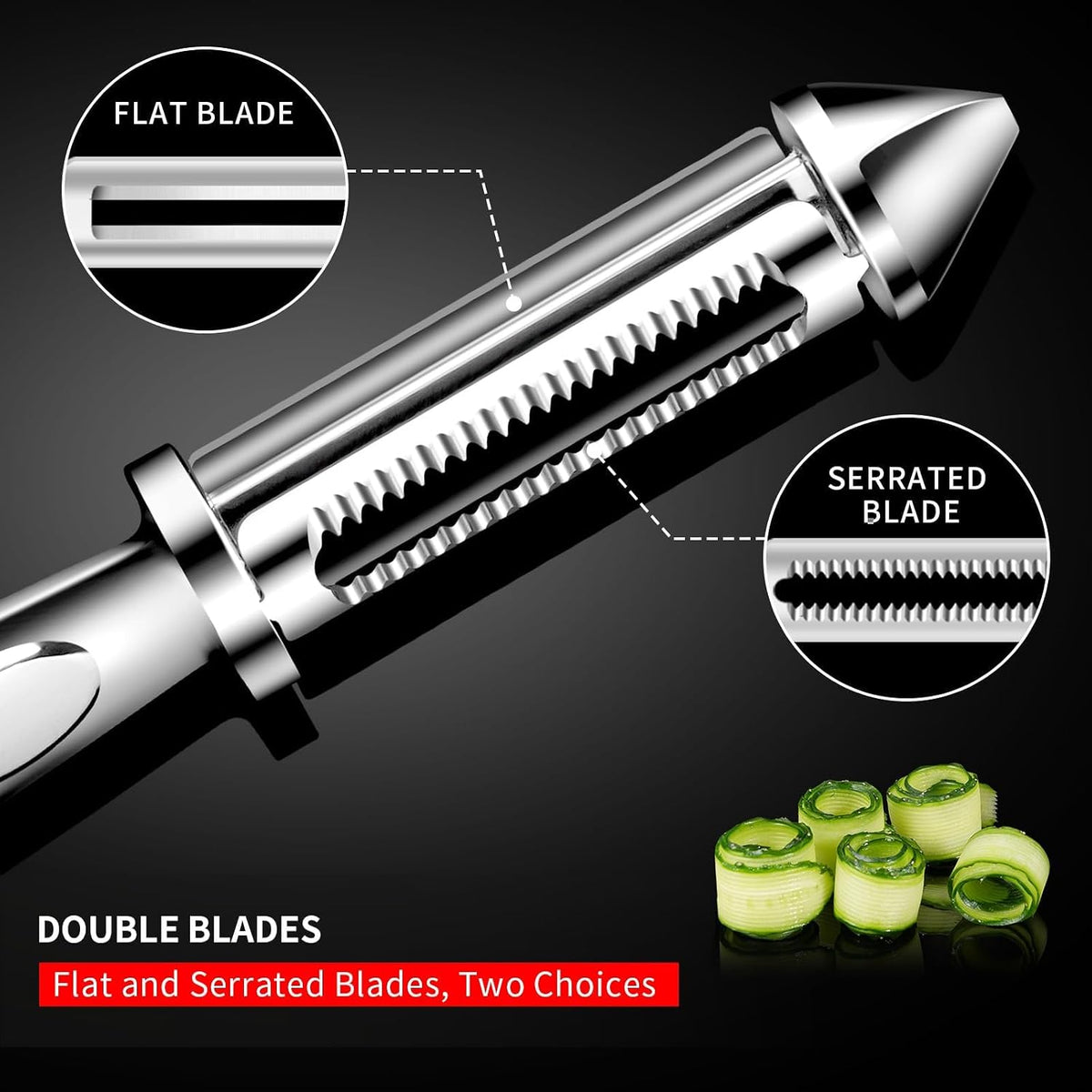 MAD SHARK Vegetable Peeler,Ultra Sharp Y Serrated Blade Peelers for Kitchen