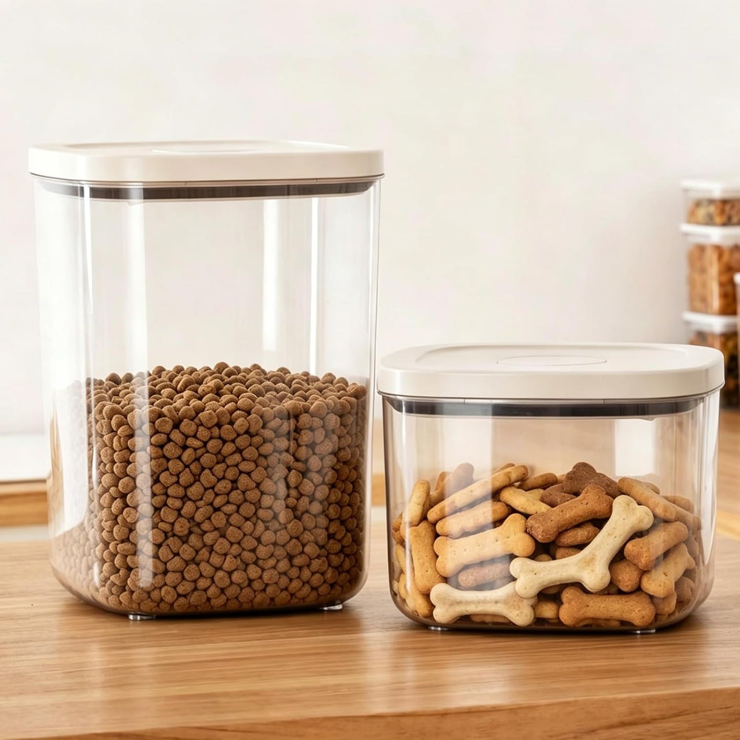 TBMax Dog Cat Food Storage Container 12Lbs with Airtight Flip-up Lid, Large Pet Food Dog Treat Container with Scoop, Airtight Food Storage Bin for Kitchen Organization