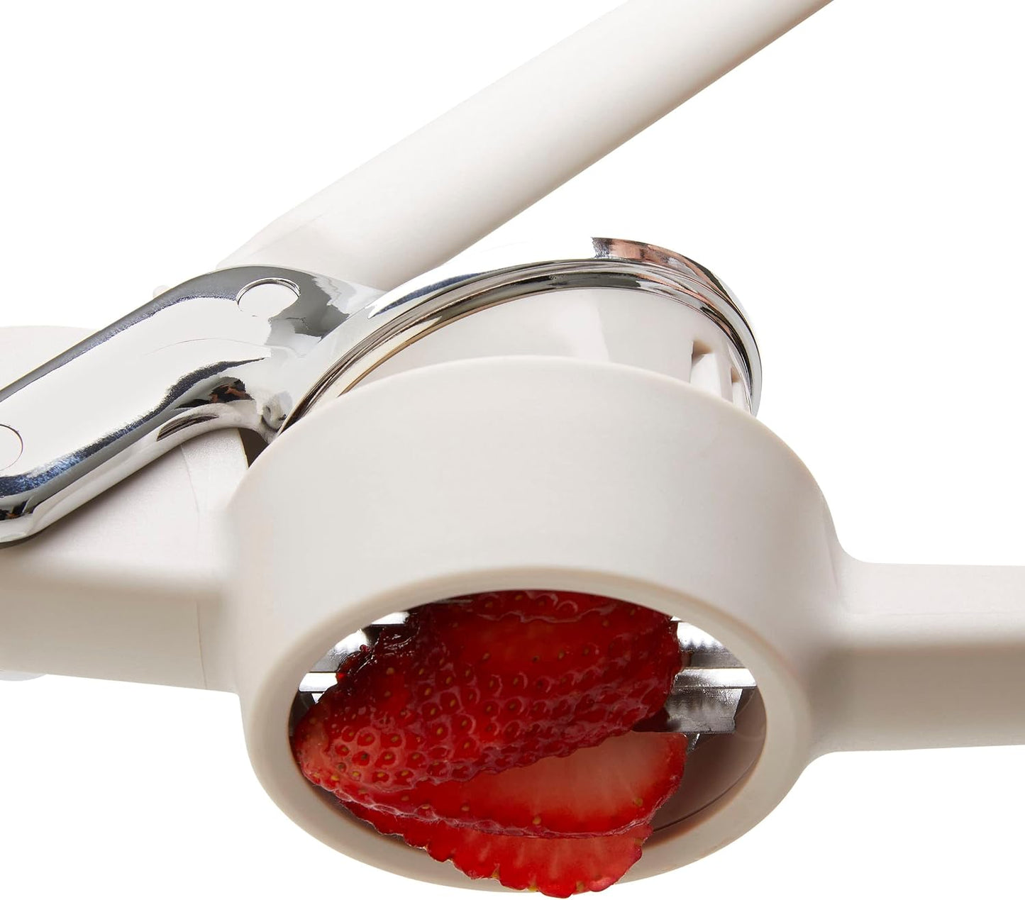 Chef'n FreshForce Hand-Held Slicer, Slices Mushrooms, Strawberries, Kiwis and More, Taupe