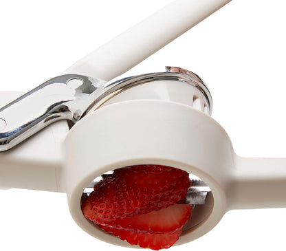 Chef'n FreshForce Hand-Held Slicer, Slices Mushrooms, Strawberries, Kiwis and More, Taupe