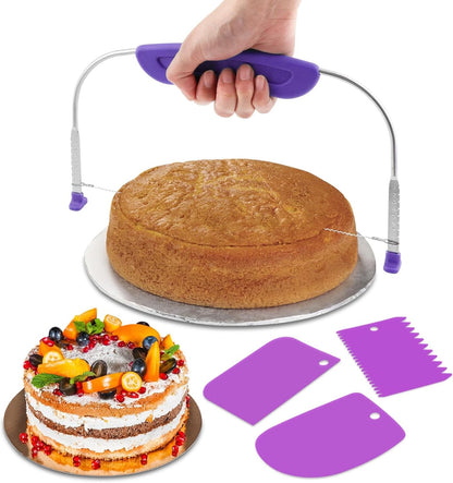 Cake Leveler & Slicer, 10 Inch Adjustable Cake Cutter Slicer Leveler