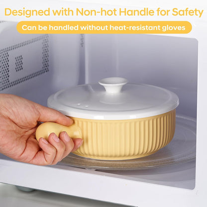 EliteVibe Ceramic Microwave Egg Cooker, Scrambled Egg Maker, White