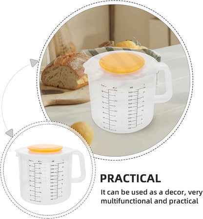 Multipurpose Mixing Bowl Scale, Measuring Cup Handle and Lid for Cooking and Baking