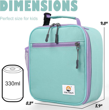 CaCTOUR Lunch Box Kids,Premium Insulated Lunchbox for Girls Boys,Soft Mini Cooler Bag Back to School Thermal Reusable Lunch Bag for Work School Picnic (Blue)