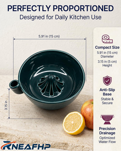 The Original Artisan Swirling Berry Bowl – Hand-Thrown, Functional Ceramic Art Self Washer Spinning Vortex Berry Washing Bowls Fruit Basket Automatic Quick Rotating Cleaning with Drain Holes