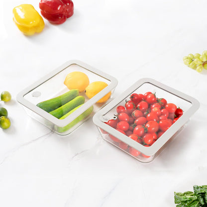 Glass Food Containers with Glass Lid, Microwave Safe Food Storage Container Set, 4 Pack of 35oz, Large Size Airtight Storage Set with Leak Proof Lids, Meal Prep Containers