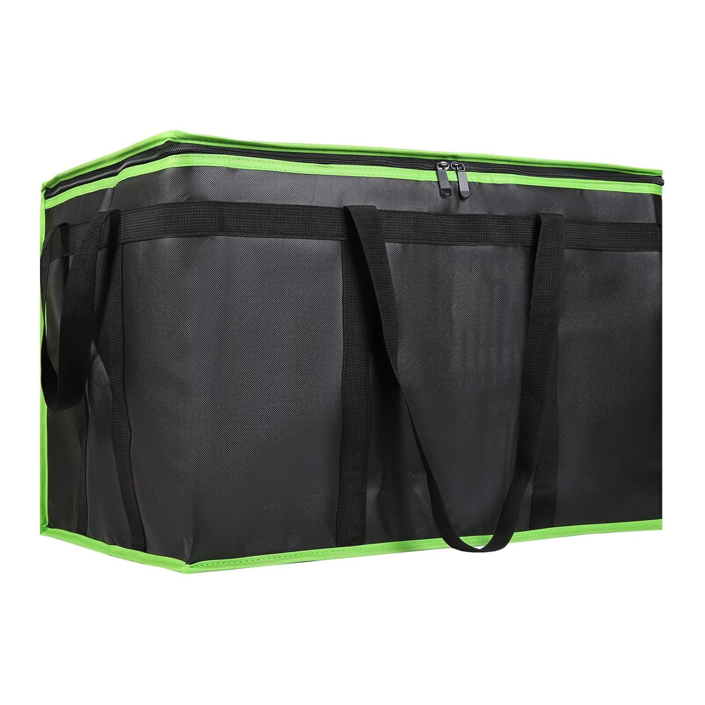 Insulated Food Delivery Bag, XXXL Insulated Reusable Grocery Cooler/Hot Bags, Tote Bag for Shopping/Travel/Doordash, Catering Bag Doordash 22x14x13, Black, 1-Pack