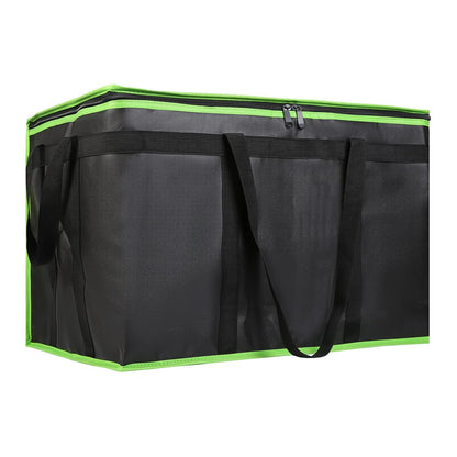Insulated Food Delivery Bag, XXXL Insulated Reusable Grocery Cooler/Hot Bags, Tote Bag for Shopping/Travel/Doordash, Catering Bag Doordash 22x14x13, Black, 1-Pack