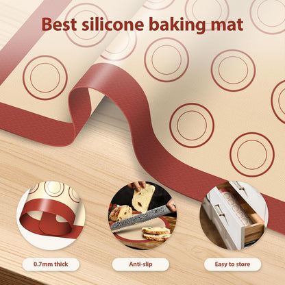 Silicone Baking Mat, Nonstick & Reusable