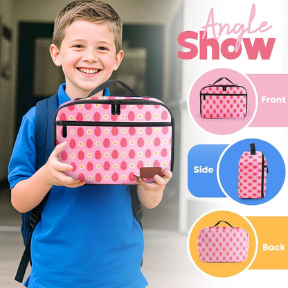 Lunch Box Kids, Lunch Bags for Women Men, Insulated Cooler Reusable Cute Lunch Containers for Boy & Girls, Adults Leak Proof Large Lunch Tote Bags for School, Work, Travel, Picnic Outdoor and Beach