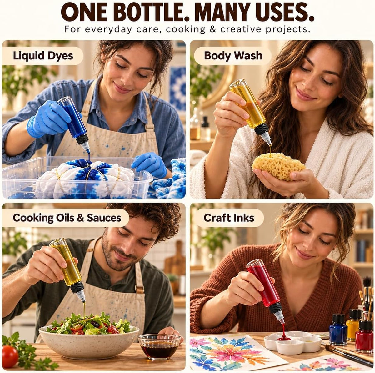 40 Pack Clear Dispensing Bottles,4oz Squeeze Bottles with Twist Top Caps