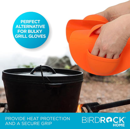 BIRDROCK HOME Collapsible Large BBQ Prep Tub w/Cutting Board, Multi-Function Grill Caddy w/Colander & Lid, Portable Silicone Dish Bowl for Picnic, Tailgate, Camping - Black