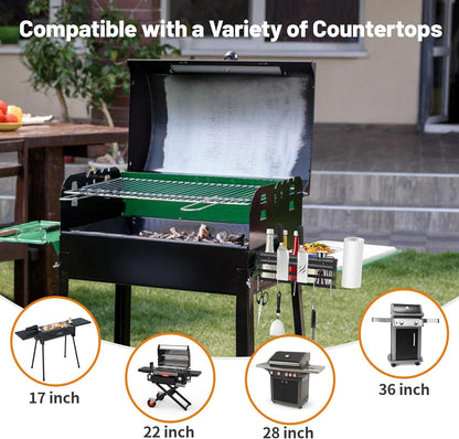 Blackstone Griddle Caddy with Magnetic Tool Holder & Paper Towel Holder, Foldable Blackstone 28/36 Inch Griddle Accessories, Portable Space Saving Grill Caddy BBQ Accessories