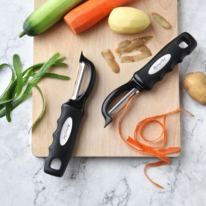 Spring Chef Premium Swivel Vegetable Peeler, Soft Grip Handle and Ultra Sharp Stainless Steel Blades - Perfect Kitchen Peeler For Veggie, Fruit, Potato, Carrot, Apple - Mango