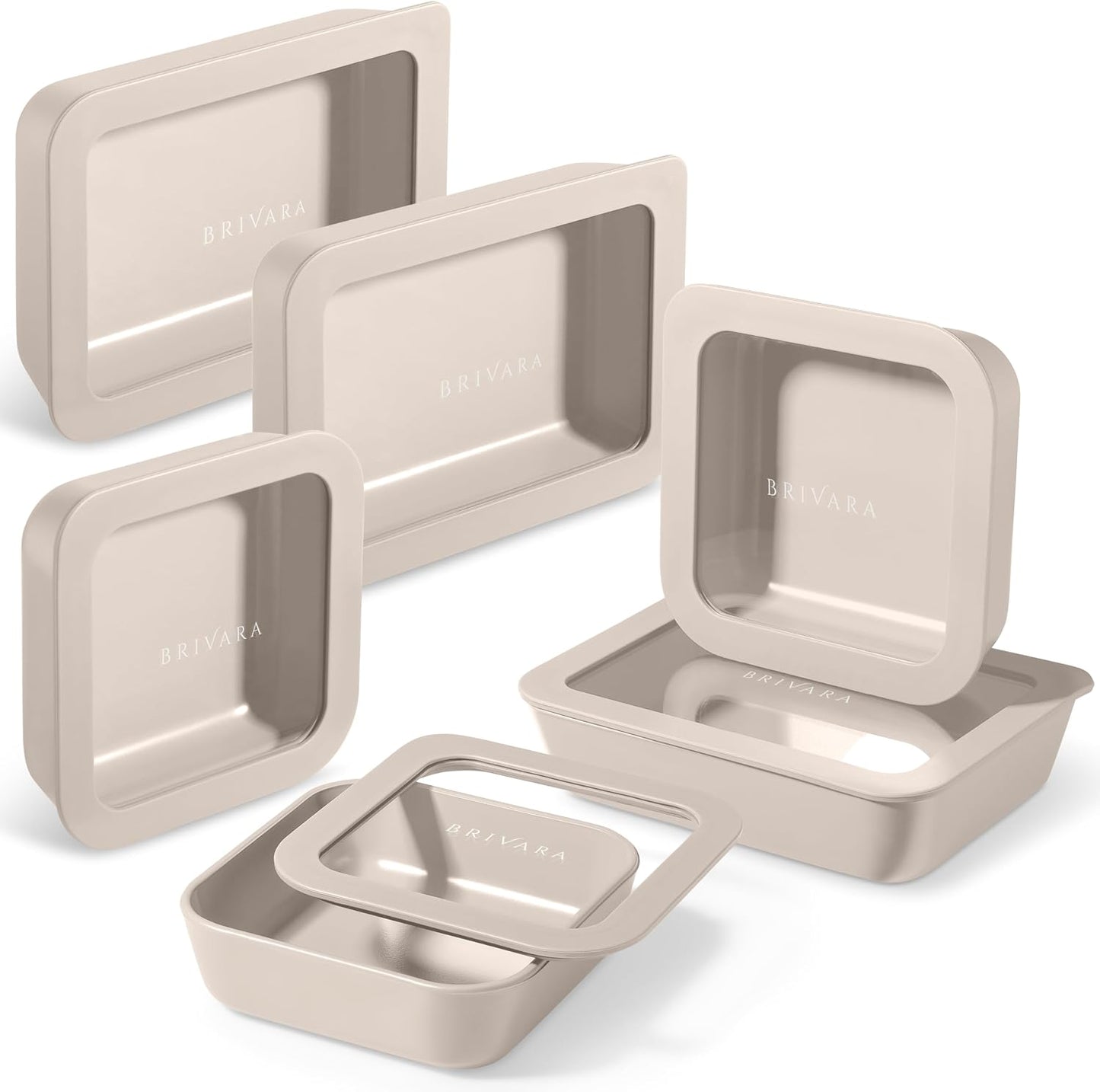 Ceramic Coated Glass Food Storage Container | No PTFE, PFOA, PFAS, and BPA | Reusable Non Toxic Meal Prep Container with Glass Lid | Easy To Store | 3 Cup Rectangle [Onyx]