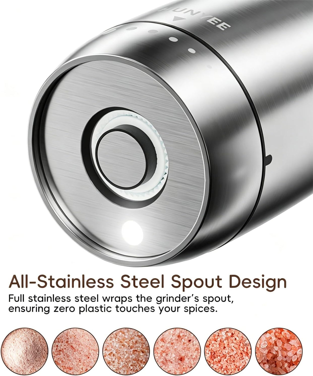 Electric Salt and Pepper Grinder Set - Automatic Stainless Steel Rechargeable Salt and Pepper Grinder Set with Storage Base, Large Capacity, LED Light & Adjustable Coarseness, Ideal Kitchen Gadget