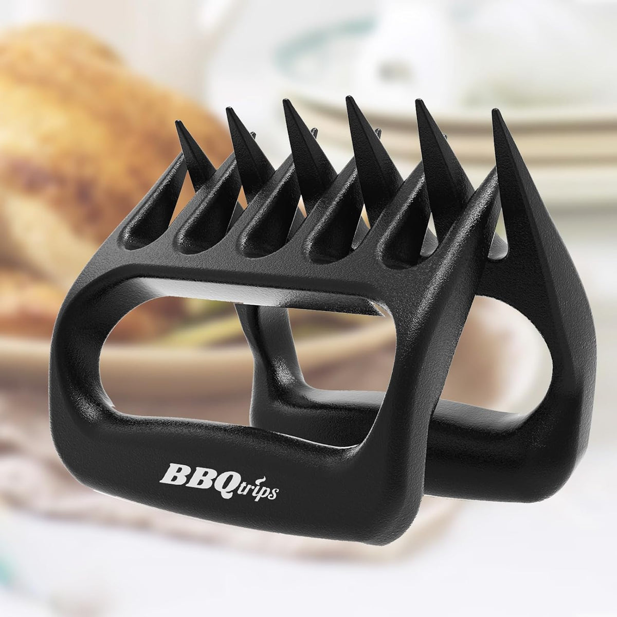Meat Claws for Shredding Pulled Pork - Heavy Duty Solid Bear Claws Meat Shredder, Heat Resistant BBQ Smoker Accessories & Grilling Tools, Turkey Lifter Handling Forks, Gifts for Men