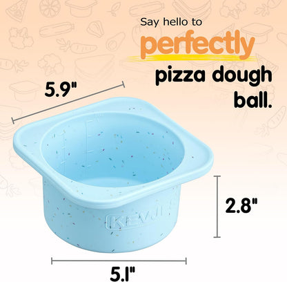 PLUS 1000ml Pizza Dough Proofing Containers, 2-Pack, Green