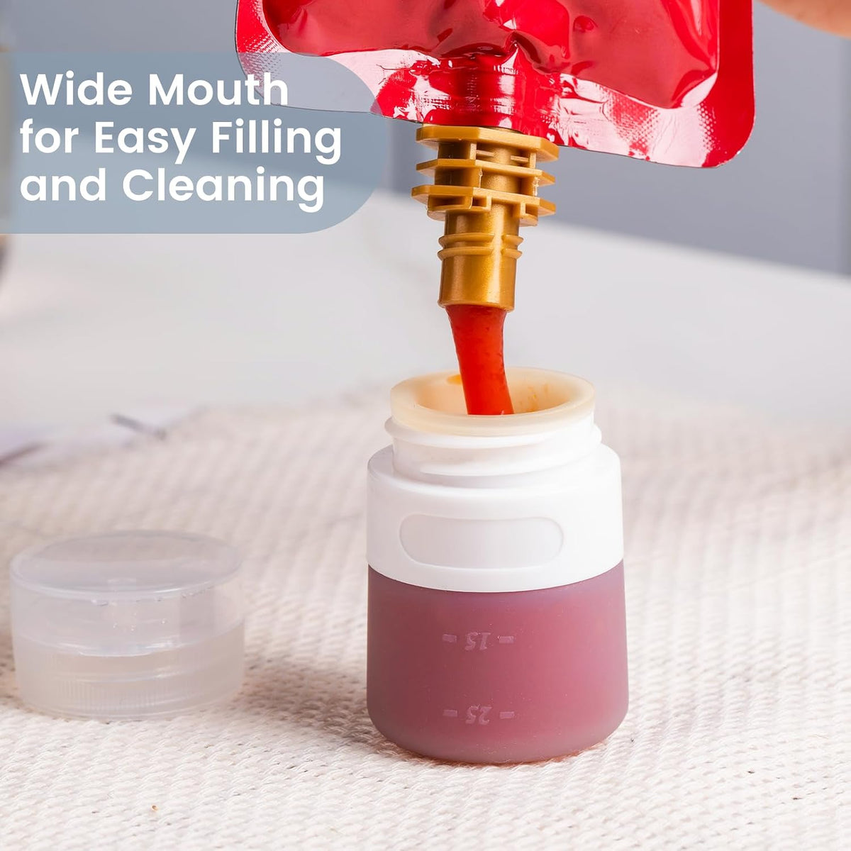 MICEBAY 2 oz Condiment Squeeze Bottles, Leakproof Salad Dressing Container