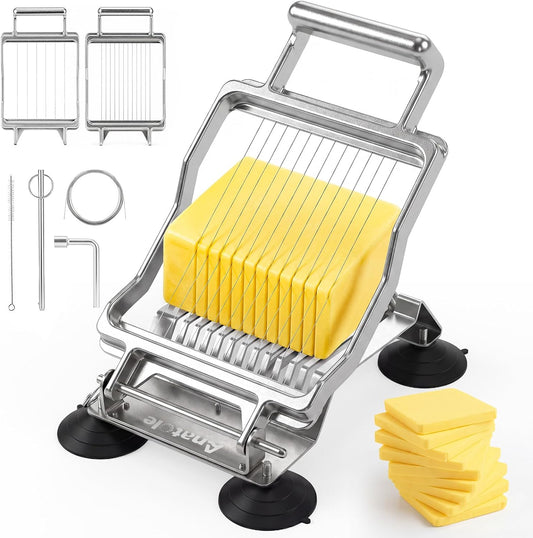 Anatole Commercial Cheese Slicer Butter Cutter for Block Cheese 3/8''&3/4''