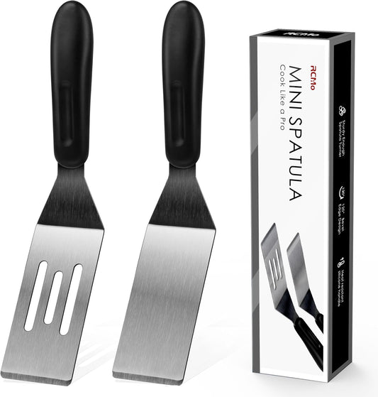 Small Spatula Mini Stainless Steel Serving Metal Spatula Set of 2
