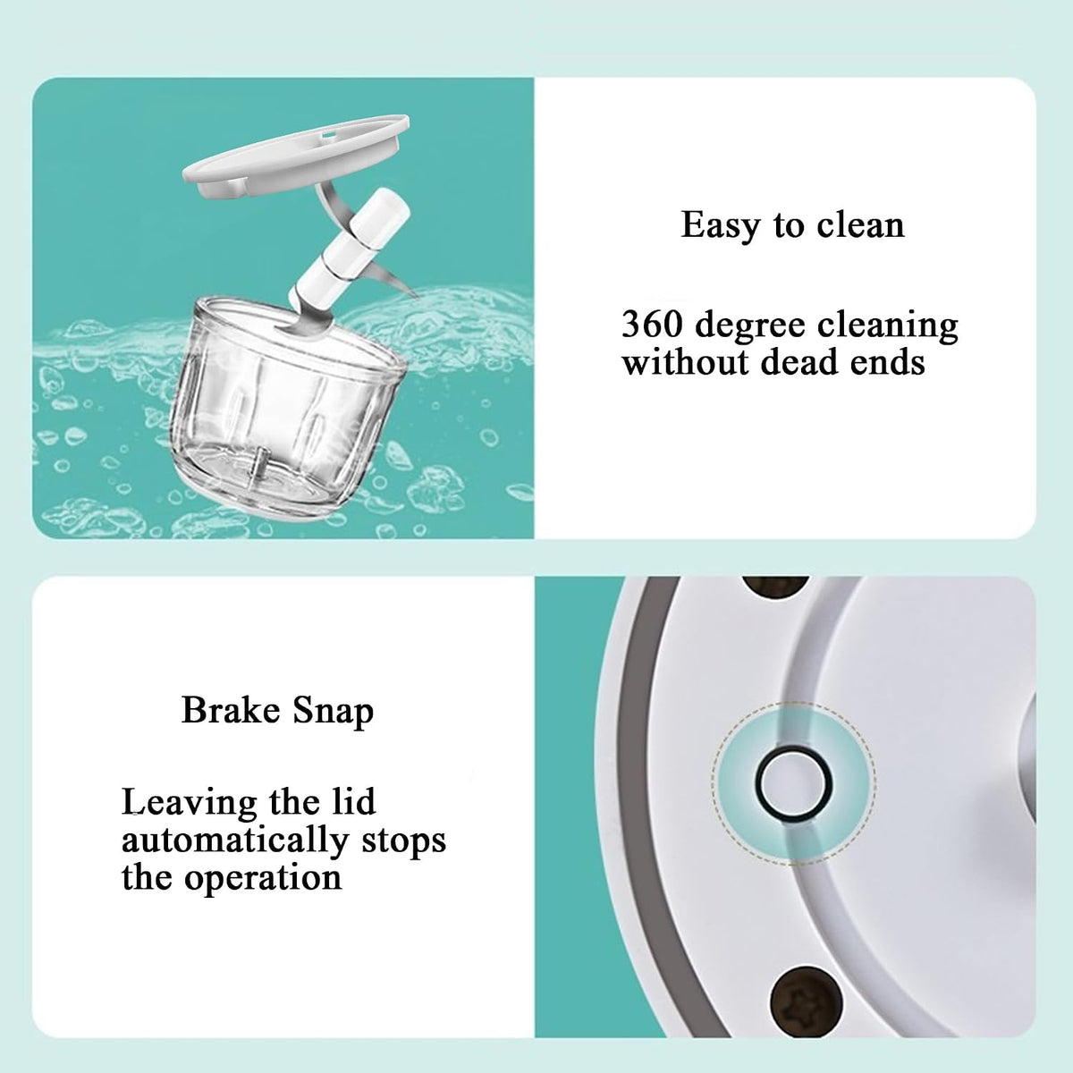 1.5 CUP Garlic Chopper,Electric Mini Food Processor,Portable Onion Chopper